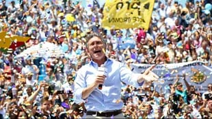 Mauricio Macri, durante un acto hoy en Mataderos