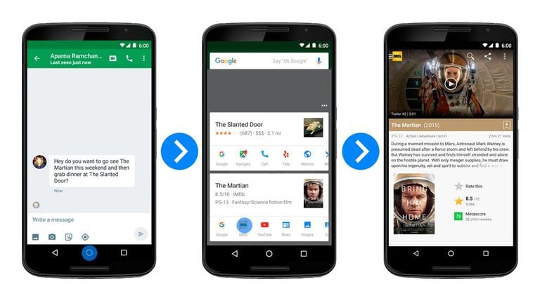 Now on Tap, el servicio de búsqueda contextual que debuta con Android 6.0