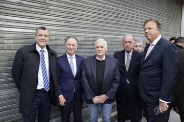 El dirigente gremial Antonio Caló, acompañado por empresarios, entre ellos Daniel Funes de Rioja, titular de la UIA