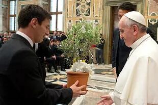 Messi y el Papa, en un encuentro de 2013