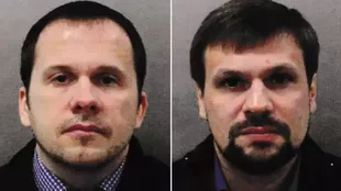Los sospechosos del envenenamiento de Salisbury en 2018: Alexander Petrov (izquierda) y Ruslan Boshirov