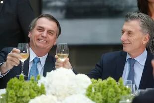 El brindis en la recepción del presidente Jair Bolsonaro