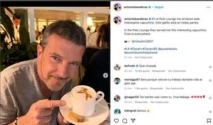 Antonio Banderas compartió el café especial que le prepararon