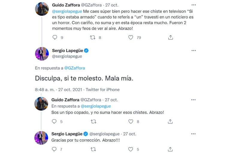 Guido Zaffora cruzó a Sergio Lapegüe por su comentario en el noticiero
