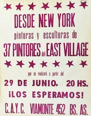 3. Poster de exhibición. CAyC, Buenos Aires, 1984. 100 x 72 cm. Colección Privada, Nuev York. Cortesía Cosmocosa