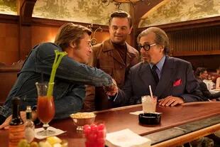 Brad Pitt, Leonardo DiCaprio y Al Pacino en Había una vez...en Hollywood
