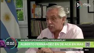 Alberto Fernández durante la entrevista radial con la periodista María O´Donell