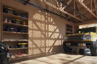 Bricolaje. Atractivos garajes de madera, con el mismo estilo rústico de granero, con espacio para dos o tres coches y la posibilidad de contar con una zona de trabajo