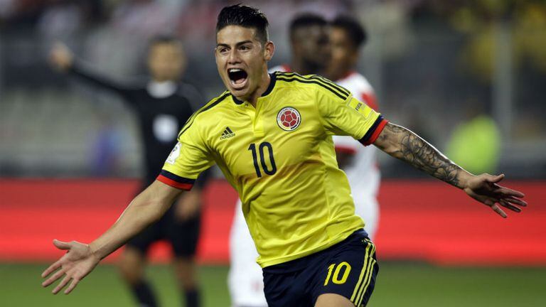 James abrió el marcador para Colombia, en Lima