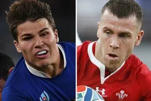Antoine Dupont y Gareth Davies: Francia y Gales chocarán el domingo en busca de la segunda semifinal.