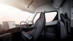 El interior de la cabina del Tesla Semi