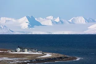 Una vista del Ártico en las islas Svalbard