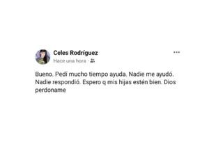 Las adveretencias de Celeste Rodríguez en Facebook.