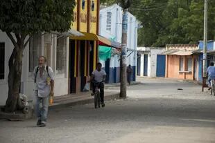 Una calle de Aracataca, el pueblo colombiano donde el escritor pasó su infancia