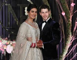 Priyanka Chopra y Nick Jonas se casaron en diciembre de 2018 en la India (Crédito: Rajat Gupta/EPA-EFE/REX/Shutterstock)