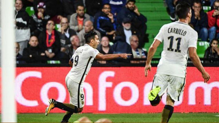 Falcao grita su gol ante Metz