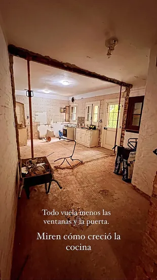 La remodelación de la cocina de la casa de Eugenia 'la China' Suárez (Foto: Instagram/@sangrejaponesa)