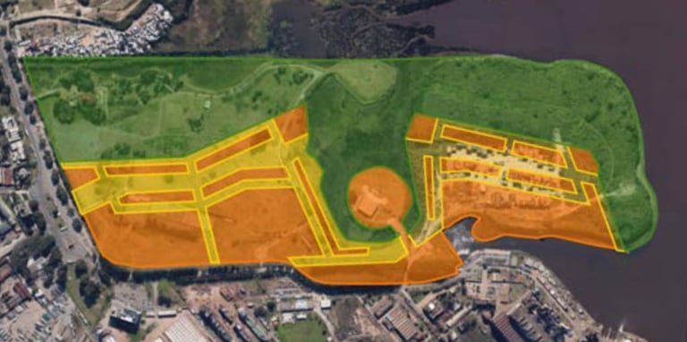 El predio de 70 hectreas sobre el ro contiguas a la Reserva Ecolgica y al Barrio Rodrigo Bueno podr quedar integrado a Puerto MaderoGentileza GCBA