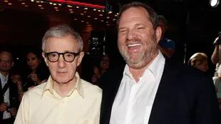 Woody Allen junto a Weinstein, tiempo atrás