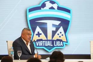 Claudio "Chiqui" Tapia al presentar la AFA Virtual Liga