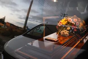 An empty coffin to be used at a mass memorial service is seen inside a mortuary after 21 young people died at the Township pub in south east London on July 6, 2022.  (Photo by Bill Makako/AFP)