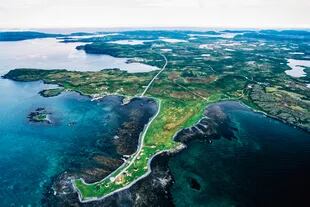 Reconstrucción del asentamiento vikingo de L'Anse aux Meadows, en el nordeste de Canadá; el sitio es Patrimonio de la Humanidad