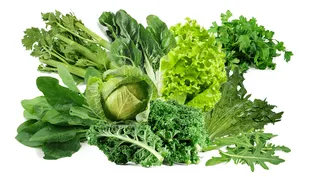 Los prebióticos se encuentran en verduras de hoja verde, como la espinaca, la achicoria, la acelga