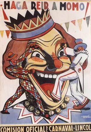 Afiche del Carnaval de 1938, diseñado por Enrique Urcola.