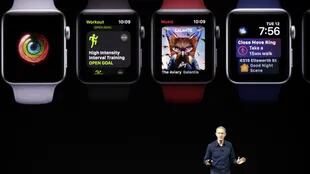 Una vista de los nuevos relojes Apple Watch