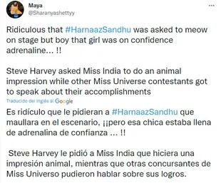 Una usuaria de Twitter tildó de “ridículo” el pedido que le hizo Steve Harvey a Miss India