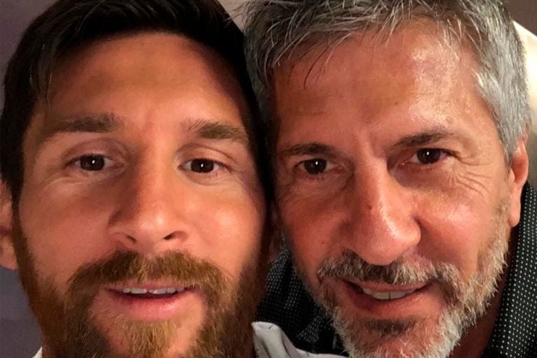 Leo Messi con Jorge, su papá
