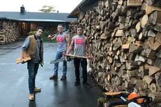 Una familia cortó más de US$ 10.000 en madera para ayudar a los más necesitados