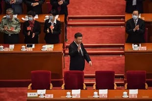Xi Jinping, en mayo de 2020, en el Gran Palacio del Pueblo de Beijing