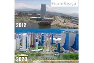 Batumi, la capital de la República de Georgia, y los cambios de edificaciones en tan sólo ocho años
