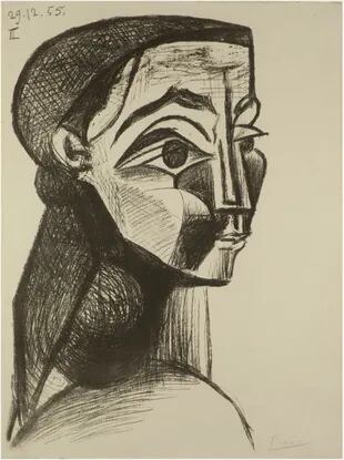 "Retrato de mujer II", Pablo Picasso, 1955