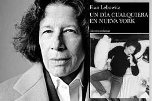 Fran Lebowitz y la portada de la reedición de Tusquets de sus dos libros más famosos, "Vida metropolitana" y "Ciencias sociales"