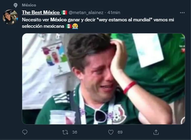 Mexican fans are excited that their team will play in the Qatar 2022 World Cup (Photo: Twitter Capture / @metan_alainez)