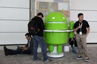 La personalización del logo de Android, una acción habitual que también está presente en las conferencias de desarrolladores de Google