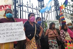 Referentes de comunidades originarias de Salta reclamando hace pocos meses mayor asistencia sanitaria, viviendas y seguridad