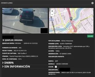 El momento en que el Anillo Digital detecta la camioneta en la que huyó el conductor que atropelló ciclistas en los Bosques de Palermo