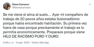 Elena, la collega di Saad, ha condiviso la sua storia su Twitter ed è diventata virale.