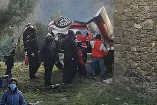 El susto: el vuelco de Sébastien Ogier durante el entrenamiento para el Rally de Montecarlo, la apertura de la temporada.