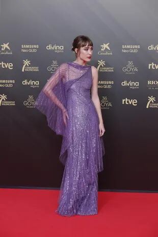 Almudena Amor en la alfombra roja de los Premios Goya 2022