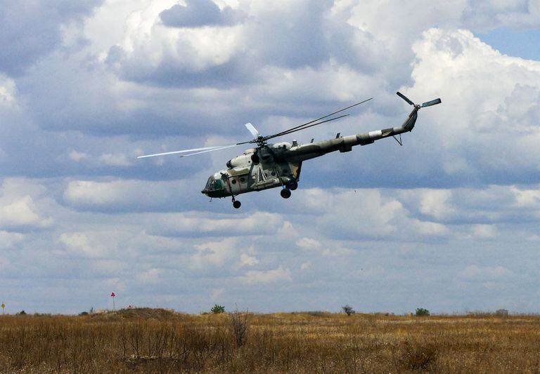04-12-2021 Un helicóptero Mi-8 en Ucrania POLITICA EUROPA UCRANIA IGOR MASLOV / SPUTNIK / CONTACTOPHOTO