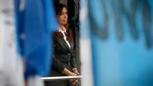 Cristina Kirchner, cuando fue a su indagatoria en los tribunales el 13 de abril