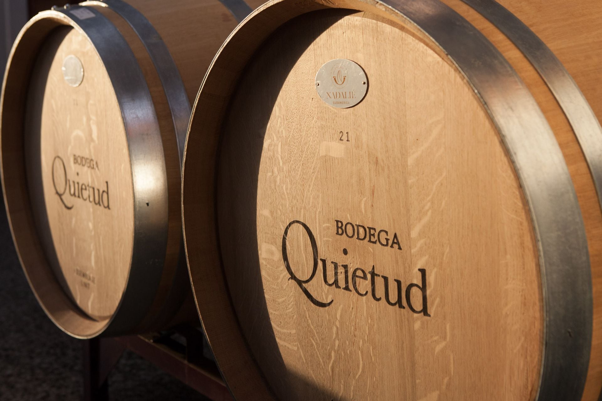 The finest wine is kept in barrels for up to 18 months.  They are the top of the range of its production.