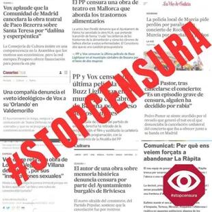 La comunidad artística española difundió hoy su reclamo con el hashtag #Stopcensura: el eco de las denuncias en distintos medios