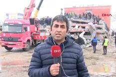 El angustiante momento en que un periodista es sorprendido por un segundo terremoto en Turquía