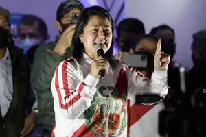 Keiko Fujimori anunció que no va a reconocer una victoria de Pedro Castillo