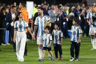 Leo Messi, en familia